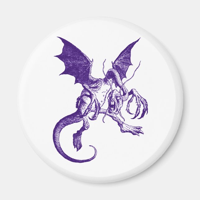 Imán Jabberwocky Purple (Frente)