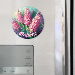 Imán Jacintos rosas personalizados Jacinto Floral