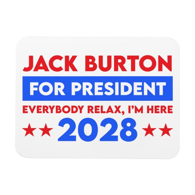 Imán Jack Burton para la presidencia 2028 (Horizontal)