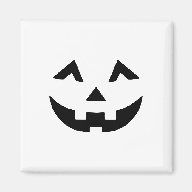 Imán Jack O Lantern Face Pumpkin Eyelashes Halloween Co (Frente)