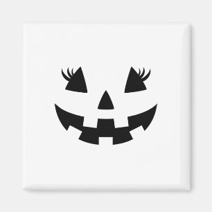 Imán Jack O Lantern Face Pumpkin Eyelashes Halloween Co