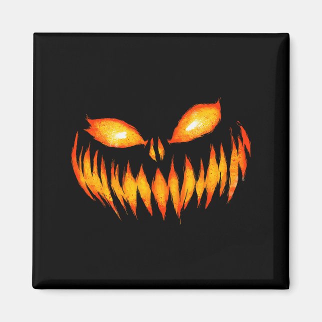 Imán Jack O Lantern Y Carved Pumpkin Face Halloween Cos (Frente)