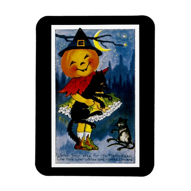 Imán Jack o'Lantern Witch (Vertical)