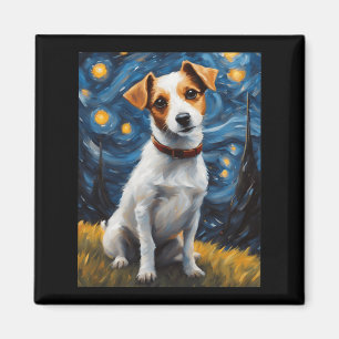 Imán Jack Russel con pintura de collar