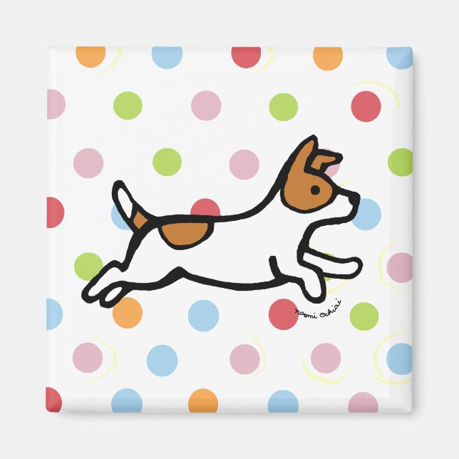 Imán Jack Russell Terrier Running Magnet (Frente)
