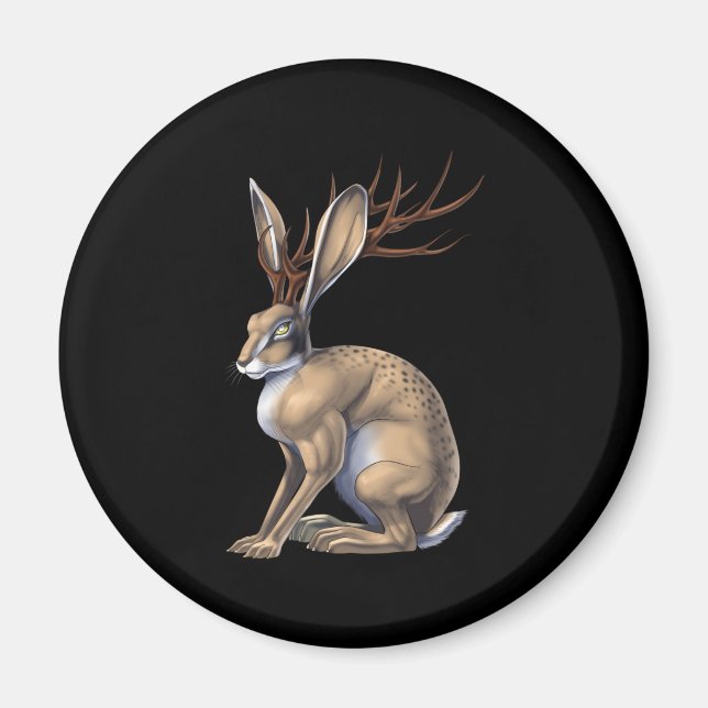 Imán Jackalope Cryptid Animal (Frente)