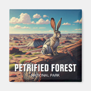 Imán Jackrabbit en el Parque Nacional Petrified Forest
