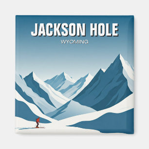 Imán Jackson Hole Skier Travel