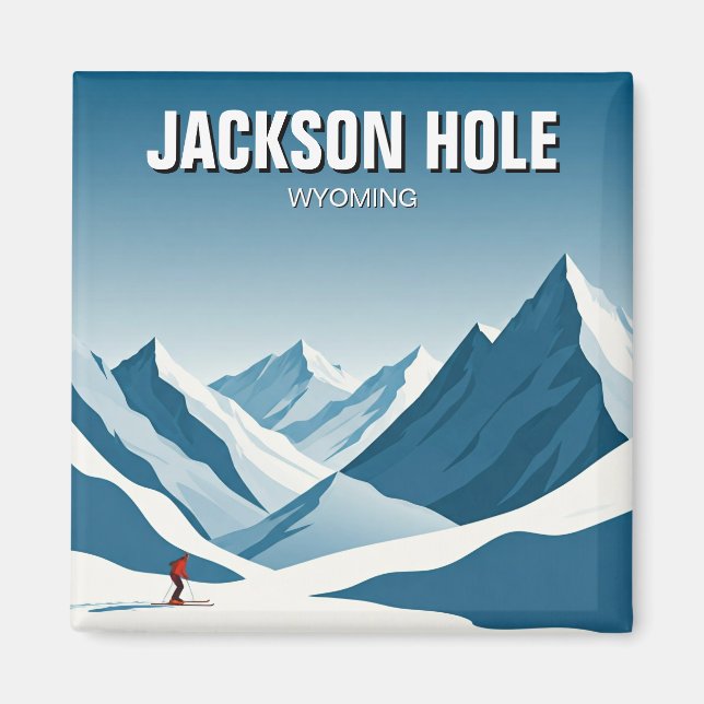 Imán Jackson Hole Skier Travel (Frente)
