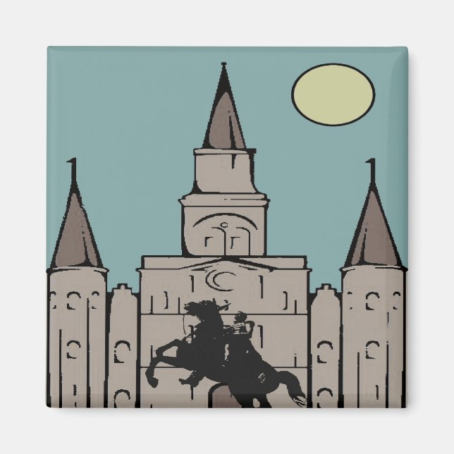 Imán Jackson Square French Quarter Poster (Frente)