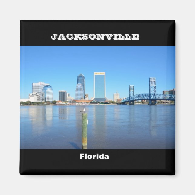 Imán Jacksonville, Florida Skyline (Frente)