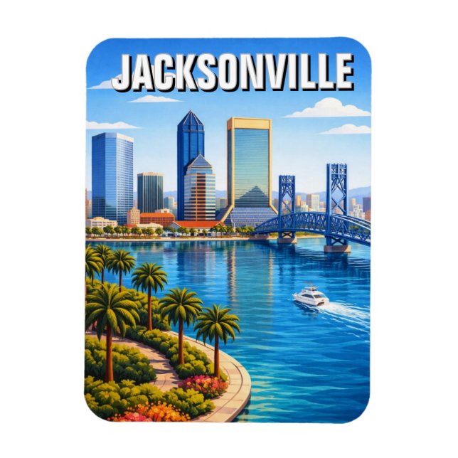 Imán Jacksonville Florida Travel (Vertical)