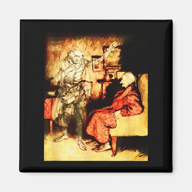 Imán Jacob Marley Ghost Scrooge Bah Humbug Christmas Ca (Frente)