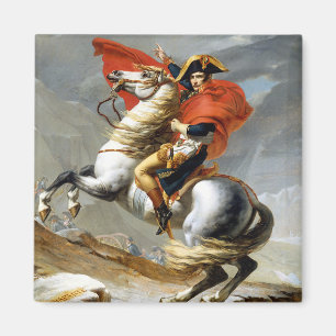 Imán Jacques Louis David Napoleón cruzando los Alpes