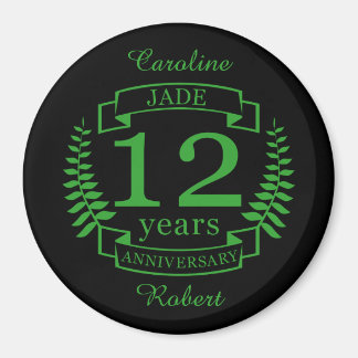 Imán Jade Gemstone boda aniversario 12 años