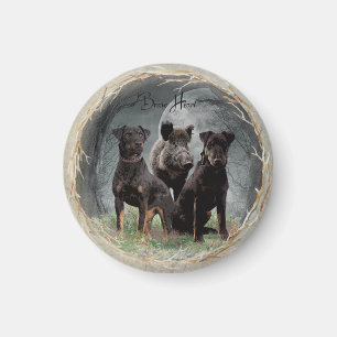 Imán Jagdterrier, valiente poster de tapicería cardíaca