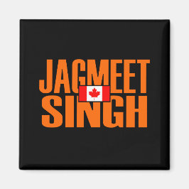 Imán Jagmeet Singh Naranja Bloquear texto Bandera canad