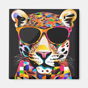 Imán Jaguar con gafas de sol