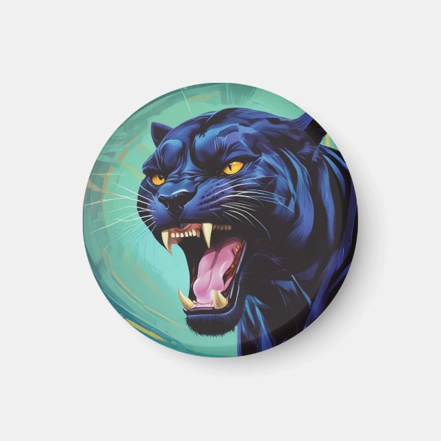 Imán Jaguar - Pantera negra (Frente)