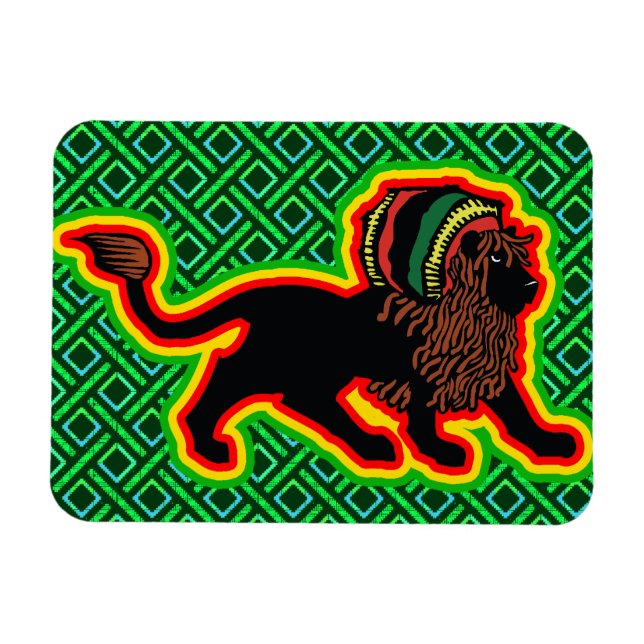 Imán Jah King Rasta Lion (Horizontal)
