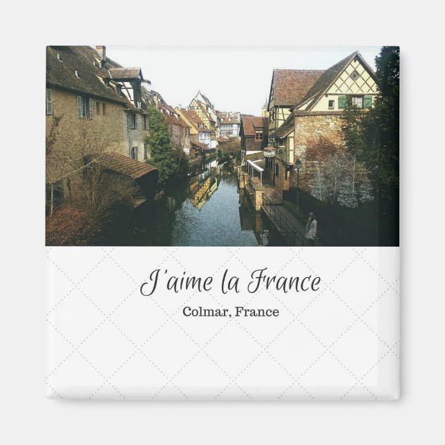 Imán J'aime la France Magnet - Colmar, Francia (Frente)