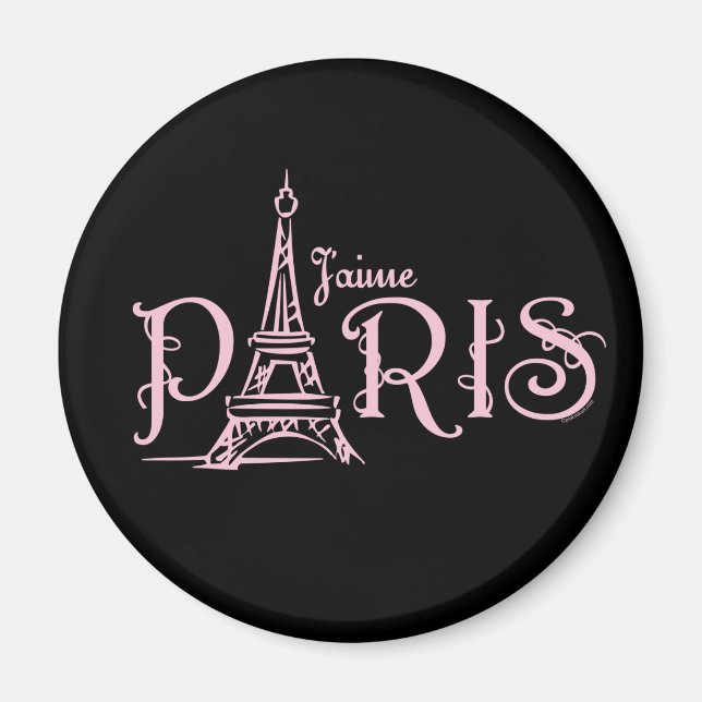 Imán J'aime Paris (Dark) Magnet (Frente)