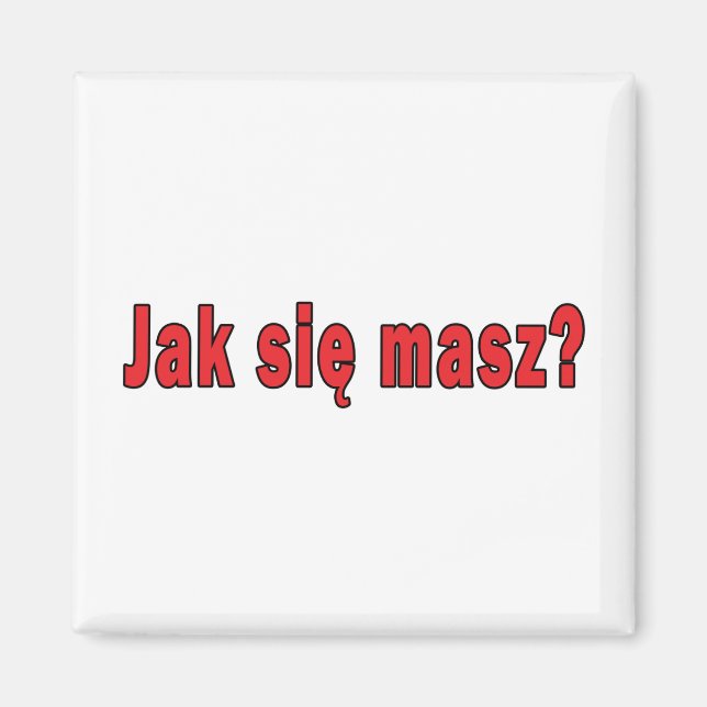 Imán ¿jak sie masz? - Cómo estás (Frente)