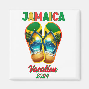 Imán Jamaica 2024 Flip Flop Vacation Tropical Beach