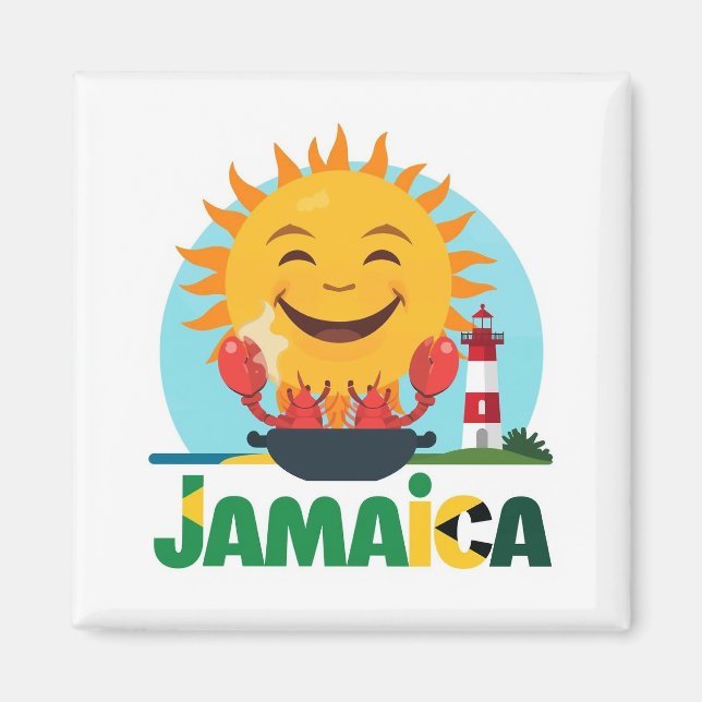 Imán Jamaica feliz (Frente)