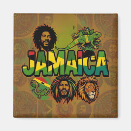 Imán Jamaica proud magnet with jamaican colors