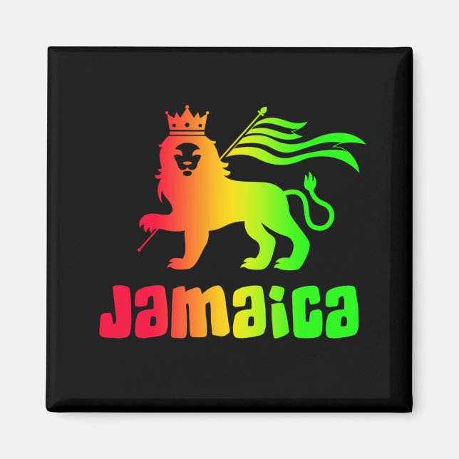 Imán Jamaica Rasta Lion (Frente)