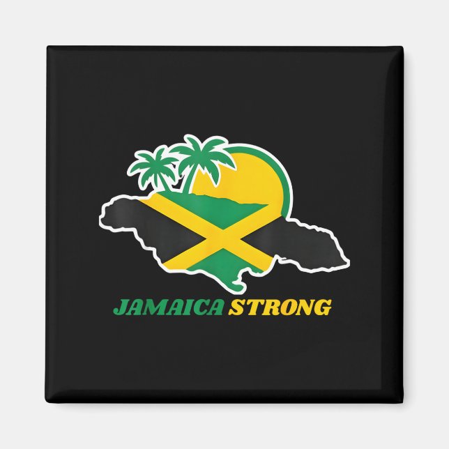 Imán Jamaica Strong I Love Jamaican Flag Heart Women Me (Frente)