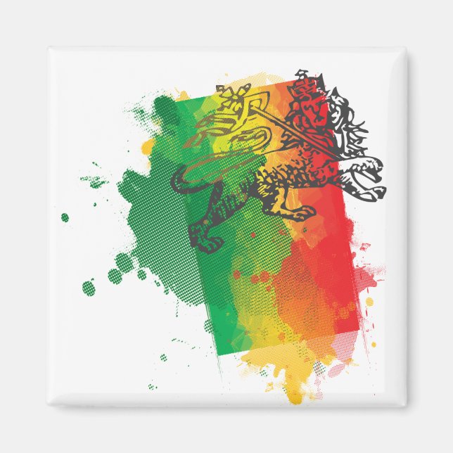 Imán Jamaica Zion Lion Magnet (Frente)
