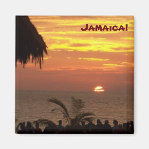Imán jamaicano de la puesta del sol - modificado