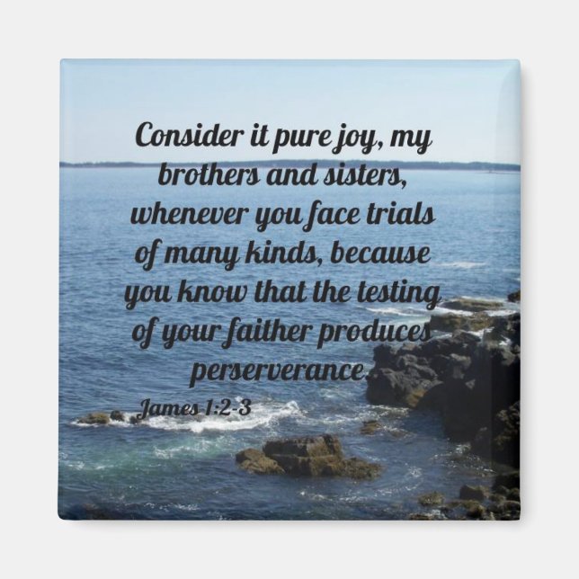 Imán James 1:2-3 (Frente)