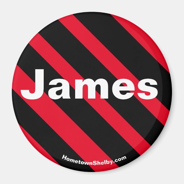 Imán James Black/Red (Frente)