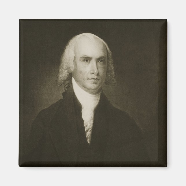 Imán James Madison, cuarto presidente de los Estados Un (Frente)
