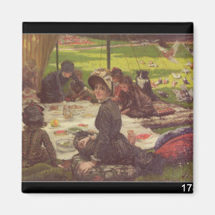 Imán James Tissot el la comida campestre, c.1881-2
