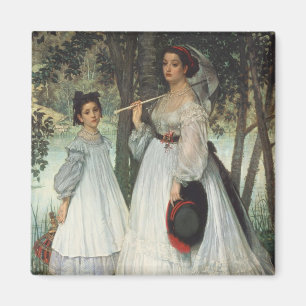Imán James Tissot el   las dos hermanas: Retrato, 1863