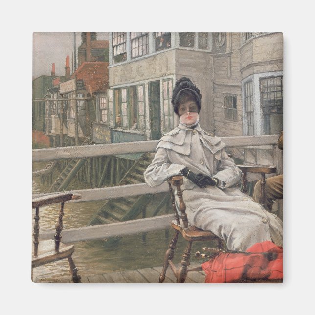 Imán James Tissot | Esperando el ferry, c.1878 (Frente)