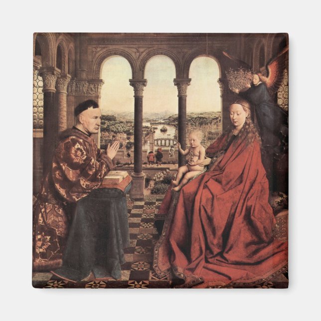 Imán Jan Van Eyck - Madonna y el canciller Nicholas Rol (Frente)