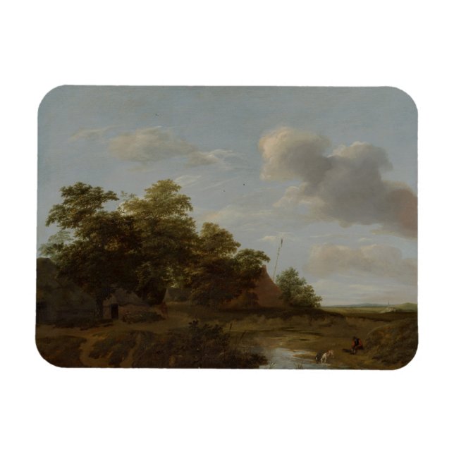 Imán Jan Vermeer van Haarlem, Paisaje con granja (Horizontal)