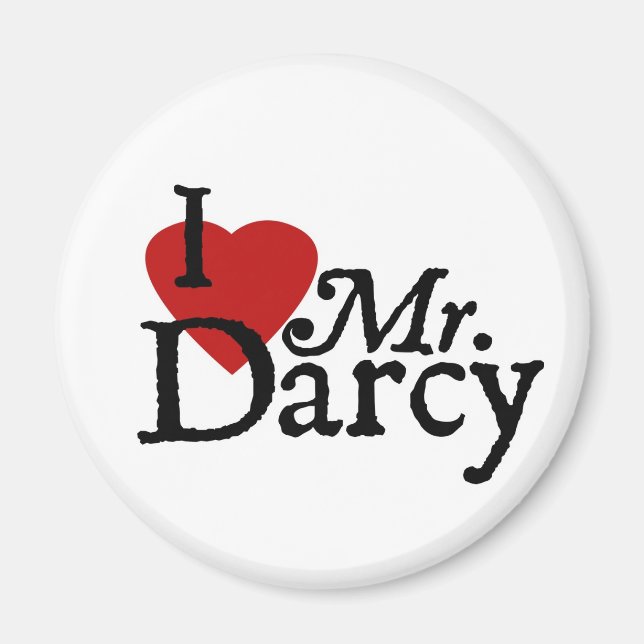 Imán Jane Austen I LOVE Mr Darcy (Frente)