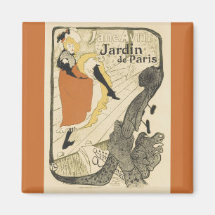 Imán Jane Avril, bailarina de Art Nouveau, de Toulouse 