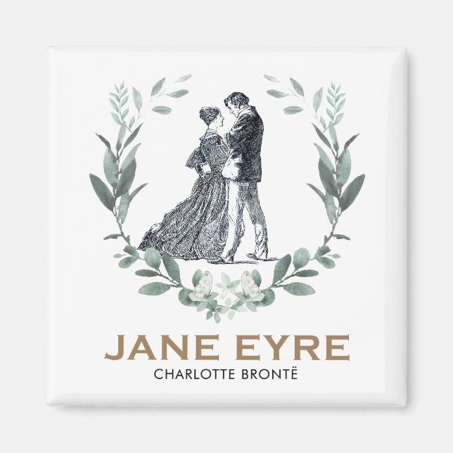 Imán Jane Eyre y Edward Rochester con Wreath (Frente)