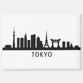 Imán Japan Cityscape Travel | Tokyo Skyline Silhouette