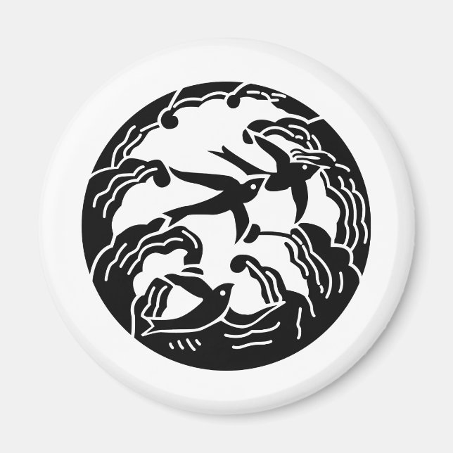 Imán Japanese Family Crest KAMON Symbol (Frente)