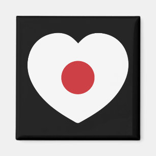 Imán Japón   Corazón de la bandera japonesa