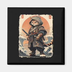 Imán Japón: Gato de Samurai Katana, guerrero de artes c