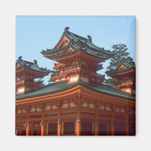 Imán Japón, Kioto, el colorido templo Heian Jingu,